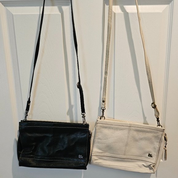 The Sak Handbags - The Sak Leather Bags in Black and Stone White -Set of 2
